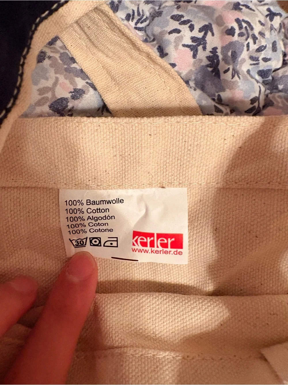 Beige and Black Bayern Canvas Messenger Bag with Crest